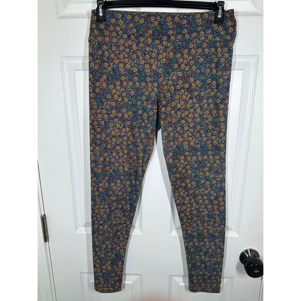 LuLaRoe Leggings Womens Tall & Curvy Multi‎ Color Floral Kaleidoscope Print Soft